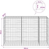  Gabion s žicom debljine 5 mm i mrežom 10x10 cm 250x100x150 cm | shoptok.hr