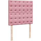 Box spring krevet s madracem ružičasti 80 x 200 cm baršunasti | shoptok.hr