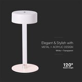  LED prigušiva punjiva stona lampa LED/3W/5V 3000-6000K bela | Eponuda.com