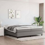 Box spring postelja z vzmetnico temno siva 200x200 cm blago, (20724534) Cene