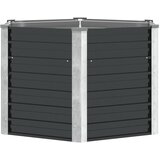  Povišena vrtna gredica antracit 129x129x77 cm pocinčani čelik | shoptok.hr
