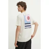 Protest Bombažna kratka majica Prtrudge moška, bež barva, 1711743