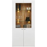 Mömax Vitrina Auris, Bela, Barva Hrasta | Shoptok.si
