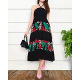 Resti Women's black floral midi dress - Clothing | Shoptok.si