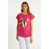 Monnari Woman's T-Shirts Women's Cotton T-Shirt With An Interesting Pattern | Shoptok.si