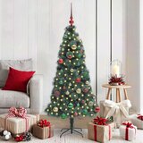 vidaXL Umjetno osvetljeno božično drevo s kompletom kroglic 150 cm | Shoptok.si