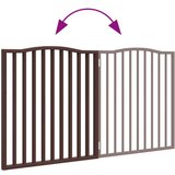 vidaXL Vrata za pse zložljiva 2 panela rjava 160 cm topolovina | Shoptok.si
