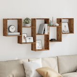 Maison Chic Stenska polica - Viseča Polica starinski les 159x18x66 cm inženirski les, (21793474) | Shoptok.si