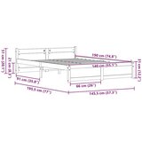  Konstrukcija postelje Voščeno rjava 140 x 190 cm Trdna borovina | Shoptok.si