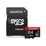 Adata UHS-I U3 MicroSDXC 64GB V30S class 10 + adapter AUSDX64GUI3V30SHA2-RA1 memorijska kartica  cene
