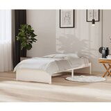 Maison Chic Posteljni okvir - Enojna postelja - Postelja za odrasle bel iz trdnega lesa 90x200 cm-J6366, (21760982) | Shoptok.si