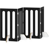 Preklopna ogradica za kućne ljubimce 4 pcs Crni Hrast | shoptok.hr