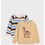 Sinsay Pamučne crewneck majice s motivom dinosaura 2 pack Cijene