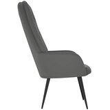  Stolica za opuštanje tamnosiva baršunasta | shoptok.hr