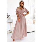 numoco basic Long dress with a pleated neckline and Numoco ties Cijene
