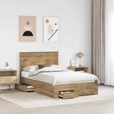  Okvir za krevet s ladicama Umjetnički hrast 120 x 190 cm | shoptok.hr