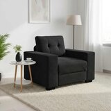 SOFA fotelja crna 100x78x80 cm baršun - Crna 1 100 cm Cijene