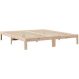  Posteljni okvir brez vzmetnice 160x200 cm trdna borovina | Shoptok.si