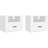  Stenska nočna omarica 2 kosa bela 50x36x40 cm, (20730992) | Shoptok.si