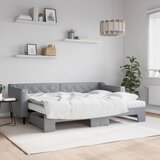  Dnevni krevet na razvlačenje svjetlosivi 80 x 200 cm od tkanine | shoptok.hr