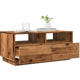 vidaXL Klubska mizica z LED lučkami starinski les 90x49x40 cm | Shoptok.si