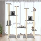 vidaXL Penjalica za mačke sa stupovima za grebanje svjetlosiva 174 cm Cijene