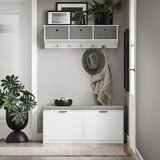 SoBuy predsoba klop za čevlje s sedežem v beli barvi v skandinavskem slogu, (20814909) | Shoptok.si