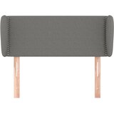  Uzglavlje s ušima tamnosivo 93x23x78/88 cm od tkanine | shoptok.hr
