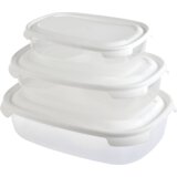 Pobeda Compani Doo Frigo posude PRIMO za čuvanje hrane, set 3 1+2+3, Bela | Eponuda.com