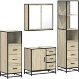 vidaXL 4-dijelni set kupaonskog namještaja boja hrasta sonome drveni | shoptok.hr