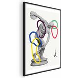  Plakat - Collage Graphic - Discus Thrower - Sculpture 60x90 Crni okvir s margom | shoptok.hr