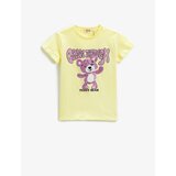 Koton T-Shirt T-Shirt Teddy Bear Printed Sequin Embroidered Short Sleeve Cene
