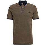 WE Fashion Majica nočno modra / oliva / bela | Shoptok.si