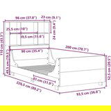 vidaXL Knjižna postelja brez vzmetnice vošč. rjava 90x200 cm trden les | Shoptok.si