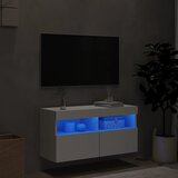  Zidni TV ormarić s LED svjetlima bijeli 80x30x40 cm | shoptok.hr