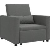  3-v-1 Enosobni Kavč, Sedežna Postelja Temno Siva Tkanina | Shoptok.si