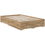  Krevetna konstrukcija s ladicama Umjetnički hrast 120 x 190 cm | shoptok.hr