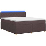  Boxspring krevet s madracem Tamno smeđa 180 x 200 cm Tkanina 180 x 200 x 100.5 cm | Shoptok.si
