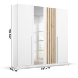 Rauch Möbel omara s klasičnimi vrati, bela, hrast artisan | Shoptok.si
