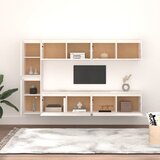 TV ormarići 6 kom bijeli od masivne borovine | shoptok.hr