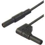 SKS Hirschmann 4 mm safety test lead\, plugs straight/angled\, 1 mm²\, 100 cm, (20423155) Cene