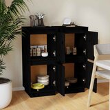  Komode 2 kom crne 31,5 x 34 x 75 cm od masivne borovine | shoptok.hr