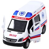 Metalna motorizirana svjetla za kola hitne pomoći s povlačenjem, zvukovi bijele boje 1:32 | shoptok.hr