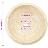  Umivaonik 40 x 12 cm mramorni krem | shoptok.hr