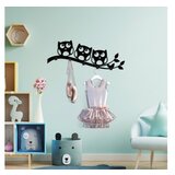 WALLXPERT metalna zidna kuka crna boja confused owls Cene