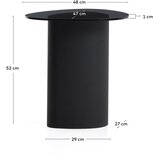 Kave Home Pomoćni stol sa staklenom pločom stola 47x48 cm Olir – | shoptok.hr