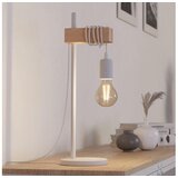 Eglo Townshend stolna lampa E27, 50 cm, bijela/drvo, 33163 | shoptok.hr
