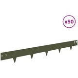  Ograda oko Travnjaka 50 pcs 100 x 12 cm Čelik Maslinastozelena | Eponuda.ba