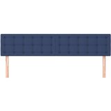  Posteljno vzglavje 2 kosa modro 100x5x78/88 cm blago, (20932896) | Shoptok.si