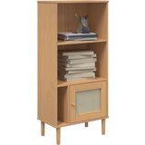 vidaXL Regal za knjige SENJA izgled ratana smeđi 60x35x130 cm borovina | shoptok.hr